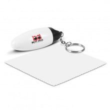 Load image into Gallery viewer, Custom Printed Microfibre Cloth Key Rings with Logo