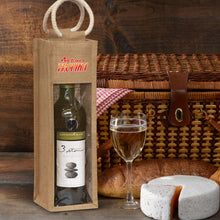 Load image into Gallery viewer, Custom Printed Serena Jute Wine Carriers with Logo