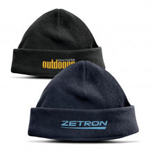 Load image into Gallery viewer, Custom Printed Seattle Polar Fleece Beanie with Logo