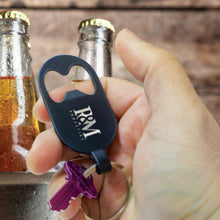 Load image into Gallery viewer, Custom Printed Brio Bottle Opener Key Ring with Logo