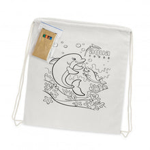 Load image into Gallery viewer, Custom Printed Colouring Drawstrings Backpacks with Logo