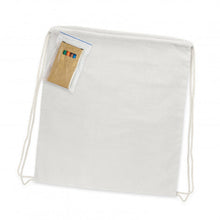 Load image into Gallery viewer, Cotton Colouring Drawstring Backpack
