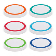Load image into Gallery viewer, Custom Printed Orbit Wireless Charger - White with Logo