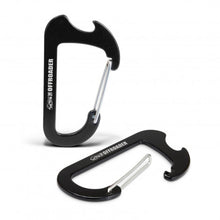 Load image into Gallery viewer, Custom Printed Carabiner Bottle Opener with Logo
