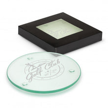 Load image into Gallery viewer, Custom Printed Venice Glass Coaster Set of 2 - Round with Logo