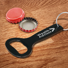 Load image into Gallery viewer, Custom Printed Bristol Bottle Opener Key Ring with Logo