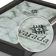 Load image into Gallery viewer, Custom Printed Marble Notebook and Pen Gift Set with Logo