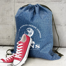 Load image into Gallery viewer, Custom Printed Tampa Heather Drawstring Backpacks with Logo