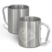 Load image into Gallery viewer, Custom Printed Carabiner Coffee Mug with Logo