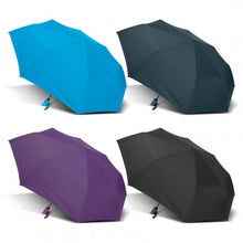 Load image into Gallery viewer, Custom Printed New Drop Umbrella - Sale - Cyan, Navy, Purple, Black with Logo
