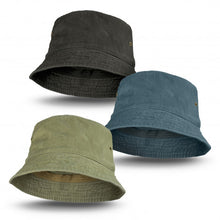 Load image into Gallery viewer, Custom Printed Faded Bucket Hat with Logo