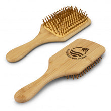 Load image into Gallery viewer, Custom Printed Bamboo Hair Brush with Logo