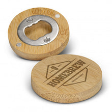 Load image into Gallery viewer, Custom Printed Bamboo Bottle Opener with Logo