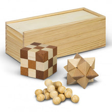 Load image into Gallery viewer, Wooden Brain Teaser Set