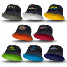 Load image into Gallery viewer, Custom Printed Reversible Bucket Hat with Logo