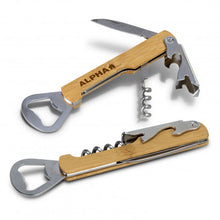 Load image into Gallery viewer, Bamboo Wine Waiters Knife