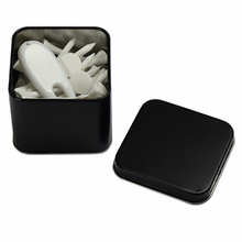 Load image into Gallery viewer, Custom Printed Square Golf Accessories Tin Black with Logo