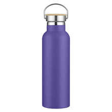 Load image into Gallery viewer, purple bamboo lid custom printed promotional drink bottles