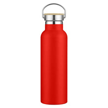 Load image into Gallery viewer, red bamboo lid custom printed promotional drink bottles