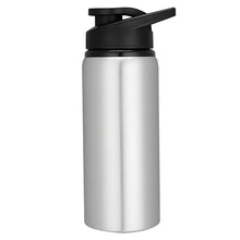 Load image into Gallery viewer, silver plastic flip closure custom printed promotional drink bottles
