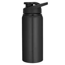 Load image into Gallery viewer, black plastic flip closure custom printed promotional drink bottles