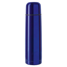 Load image into Gallery viewer, blue leak proof custom printed promotional flaskssilver leak proof custom printed promotional flasks