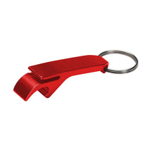 Load image into Gallery viewer, red premium custom printed promotional bottle opener key rings