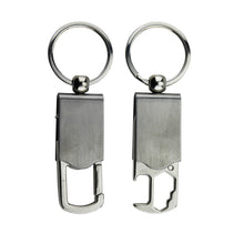 Load image into Gallery viewer, silver premium custom printed promotional bottle opener key rings
