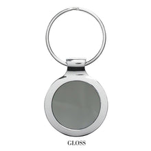 Load image into Gallery viewer, gloss silver ebony custom printed promotional key rings