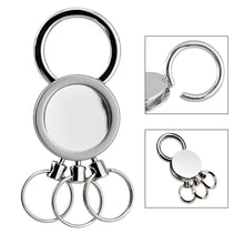 Load image into Gallery viewer, Custom Printed Multi Ring Key Ring with Logo