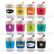 Load image into Gallery viewer, Custom Printed Vienna Eco Coffee Cup / Silicone Band with Logo