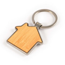 Load image into Gallery viewer, House Bamboo Zinc Keytag