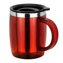 Load image into Gallery viewer, red leak tight custom printed promotional plastic mugs