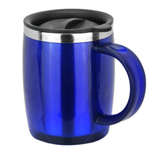 Load image into Gallery viewer, blue leak tight custom printed promotional plastic mugs