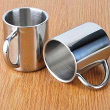 Load image into Gallery viewer, silver eco friendly custom printed promotional stainless steel mugs
