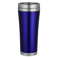 Load image into Gallery viewer, blue eco friendly custom printed promotional stainless steel mugs