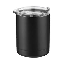Load image into Gallery viewer, black eco friendly custom printed promotional stainless steel mugs