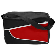 Load image into Gallery viewer, red zipped lid custom printed promotional cooler bags