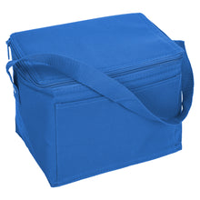 Load image into Gallery viewer, royal blue zipped lid custom printed promotional cooler bags
