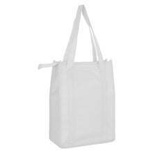 Load image into Gallery viewer, white zipped lid custom printed promotional cooler bags