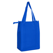 Load image into Gallery viewer, royal blue zipped lid custom printed promotional cooler bags