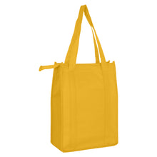 Load image into Gallery viewer, yellow zipped lid custom printed promotional cooler bags