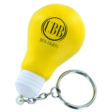 Load image into Gallery viewer, Custom Printed Stress Lighting Blub Key Ring with Logo