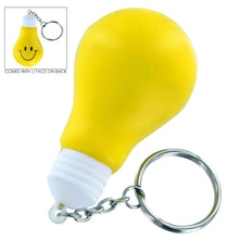 Load image into Gallery viewer, yellow blub premium custom printed promotional stress key rings
