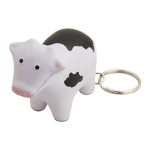 Load image into Gallery viewer, Custom Printed Stress Cow Key Ring with Logo