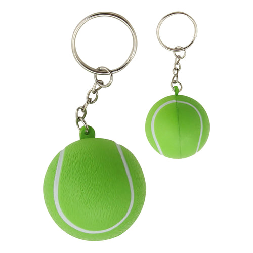 Custom Printed Stress Tennis Ball Key Ring with Logo
