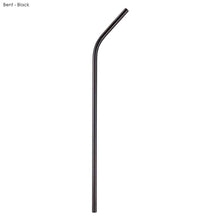 Load image into Gallery viewer, black eco friendly custom printed promotional reusable straws