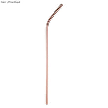 Load image into Gallery viewer, rose gold eco friendly custom printed promotional reusable straws