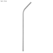 Load image into Gallery viewer, silver eco friendly custom printed promotional reusable straws