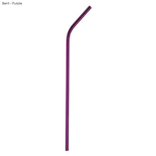 Load image into Gallery viewer, purple eco friendly custom printed promotional reusable straws